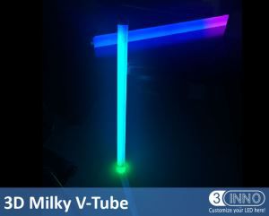 RGB LED チューブ 3 D 垂直管 DMX ミルキー垂直管 LED チューブ ライト 3 D チューブ LED 流星 LED 降雪ライト LED 流星管メイン Madrix セーフティー ライト LED 垂直チューブ